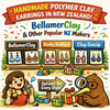 Handmade Polymer Clay Earrings in New Zealand – BellamerClay & Other Popular NZ Makers