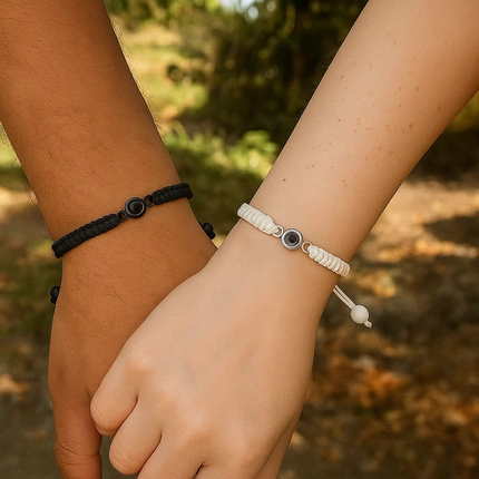 100 languages i love you bracelets 2 arms wearing them