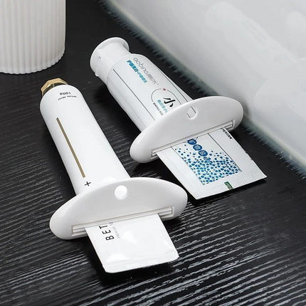 2pcs Easy-Squeeze Toothpaste Dispenser Clips – Waste-Reducing Bathroom Tool for Tubes (White)