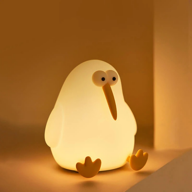 Kiwibird Night Light – Soft Silicone Touch Lamp with 3-Level Brightness for Bedrooms