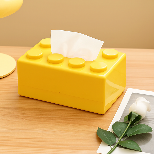 Building Block Tissue Box – Fun Desktop Dispenser for Home, Office & Gifts