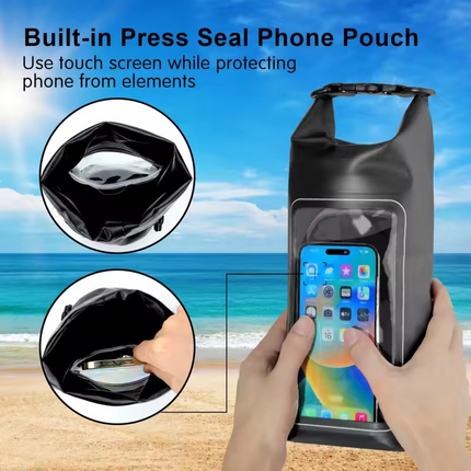 2l dry bag with phone pouch
