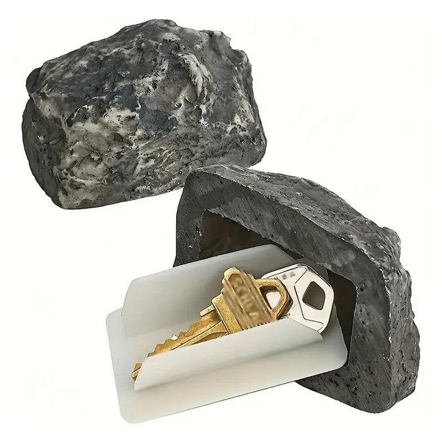 Fake Rock Key Holder – Hidden Outdoor Spare Key Box for Garden Use