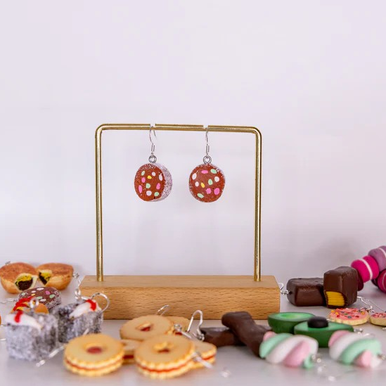 Lolly Cake Earrings – Handmade Polymer Clay by Bellamerclay