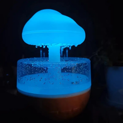 Raindrop Design Night Light & Humidifier – USB Rechargeable, Silent Air Moisturizer for Bedrooms, 4L Capacity