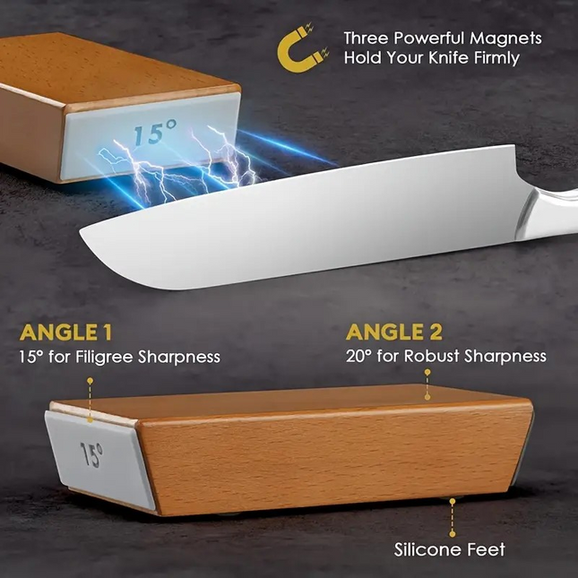 Magnetic Roller Diamond Knife Sharpener – Quick, Consistent Edge Every Time