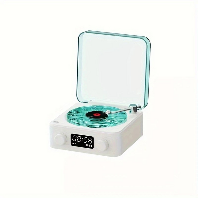 Retro Turntable Speaker – Wireless White Noise Machine with Projection Light Effects