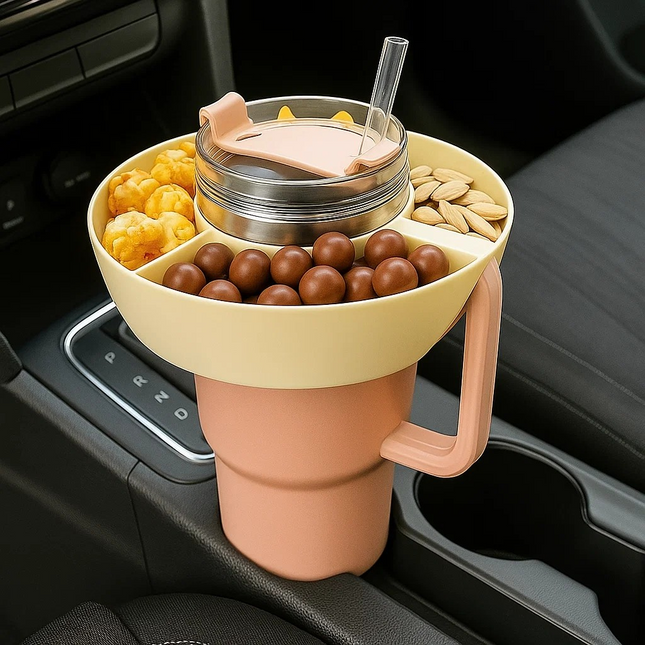 3-Divider Snack Holder for 40oz Stanley Tumblers & Flat Mouth Cups