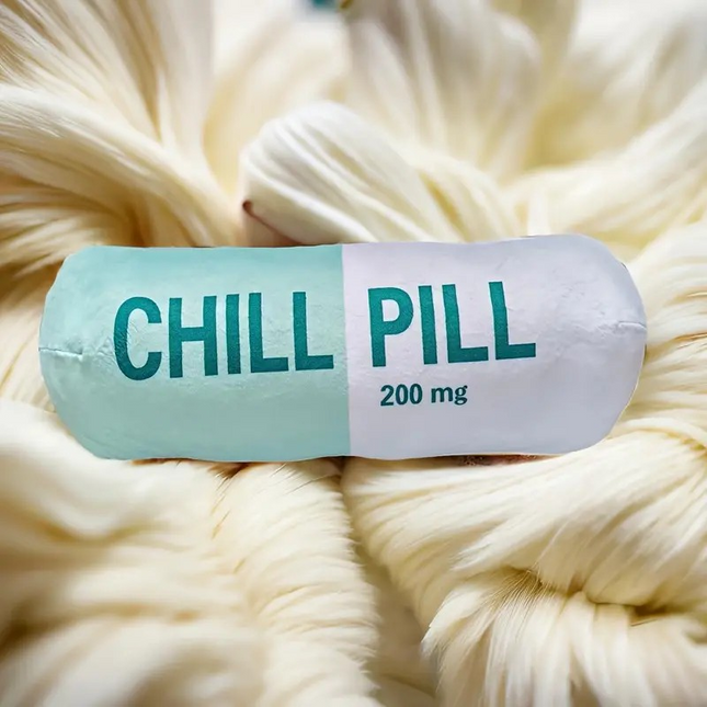 Chill Pill Throw Pillow – Capsule-Shaped Plush Cushion for Décor & Gifting