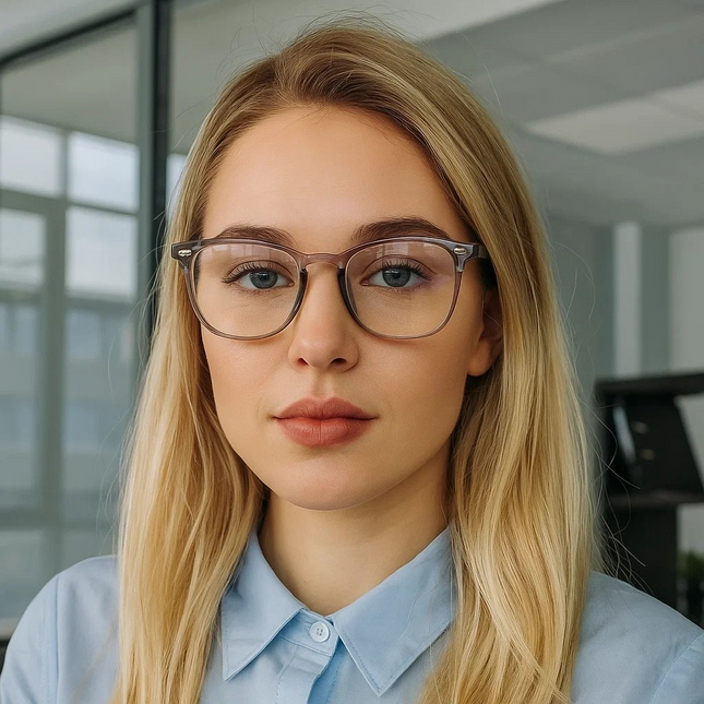 Vintage Transparent Computer Glasses Frame Women Men Anti Blue Light Eyewear