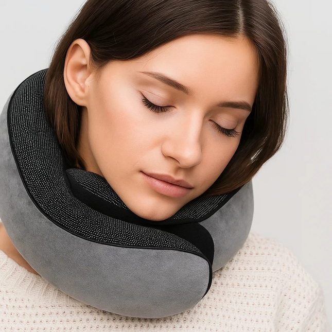 Customizable Travel Neck Memory Foam Pillow U-shaped Snail Style