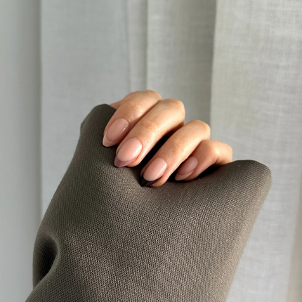 Brown Tip gel press on nails by pressing nails nz
