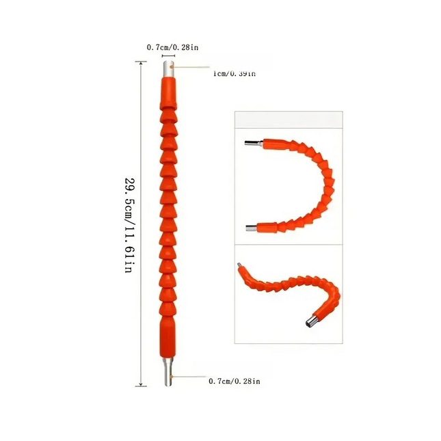 Flexi drill extension orange