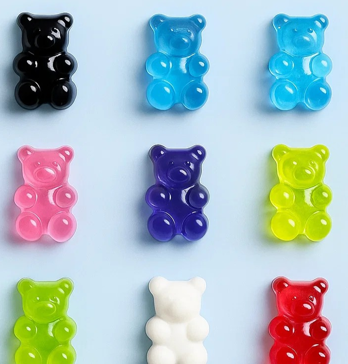 Gummy bear 11-piece magnet set with 5-star customer review – fun NZ gift idea