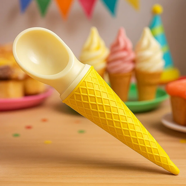 Ice cream scoop waffle cone
