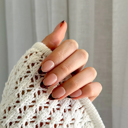 Leopard Tip Gel Press-On Nails by Pressing Nails New Zealand