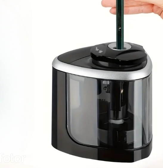 Electric Pencil Sharpener – Auto-Stop & Break-Resistant Design (Black)