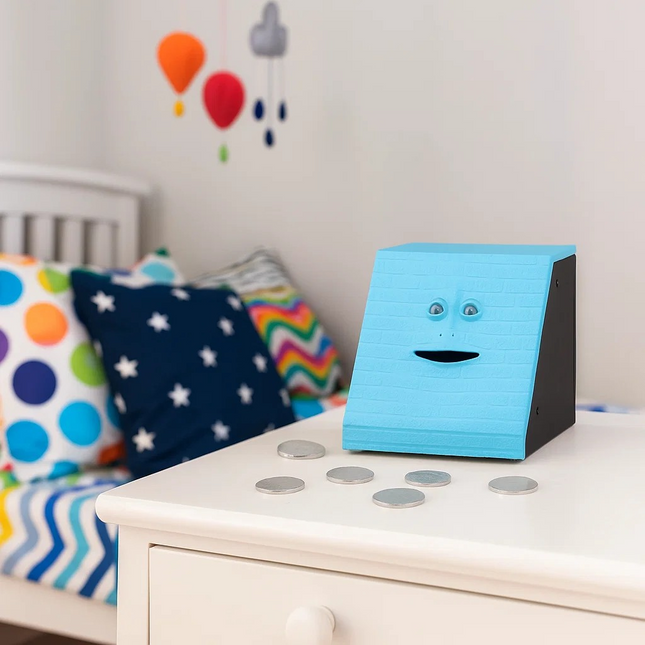 Talking blue electric money box