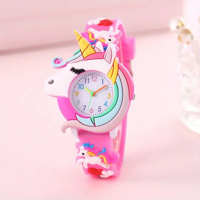 Cute Children's Silicone Unicorn Watch – Cartoon Style Gift for Kids 🦄⌚🎁