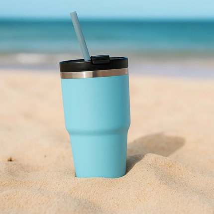 20oz Ice Topper Cup – Portable Double-Layer Stainless Steel Insulated Car Cup