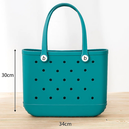 Blue EVA beach bag – lightweight waterproof tote for summer, pool and shopping – Lowkey.co.nz New Zealand gift store