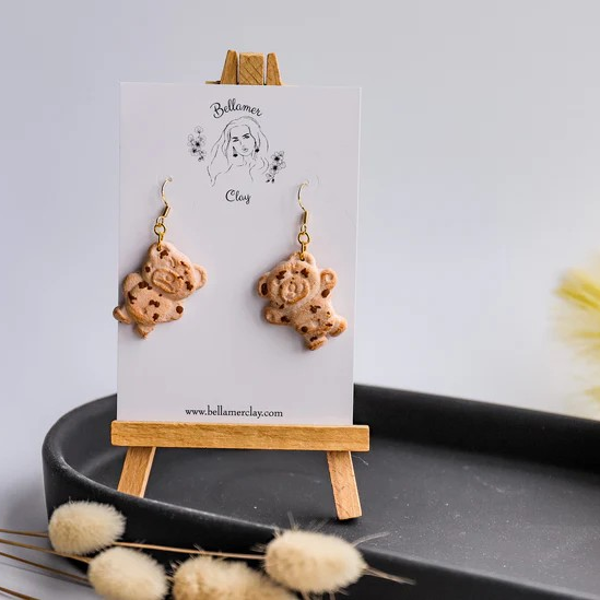 Tiny Teddys Earrings – Handmade Polymer Clay by bellamerclay