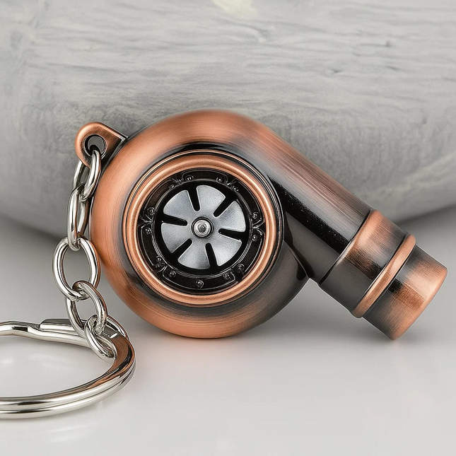 Copper turbo keychain – miniature turbocharger car accessory gift for him – Lowkey.co.nz New Zealand gift store