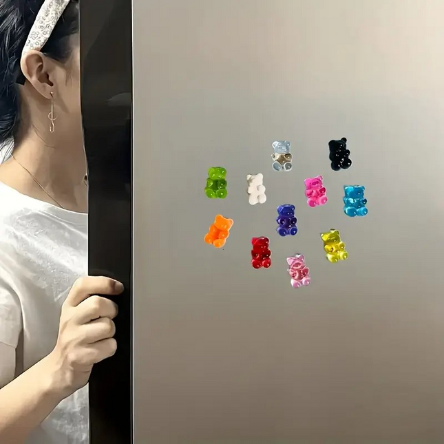 Gummy Bear Fridge Magnet Set – 11 Small Decorative Kitchen Magnets