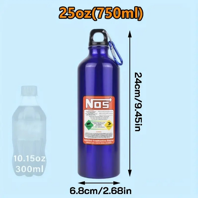 Leakproof Aluminum Water Bottle – 750ml NOS-Style Drink Bottle for Travel & Sport
