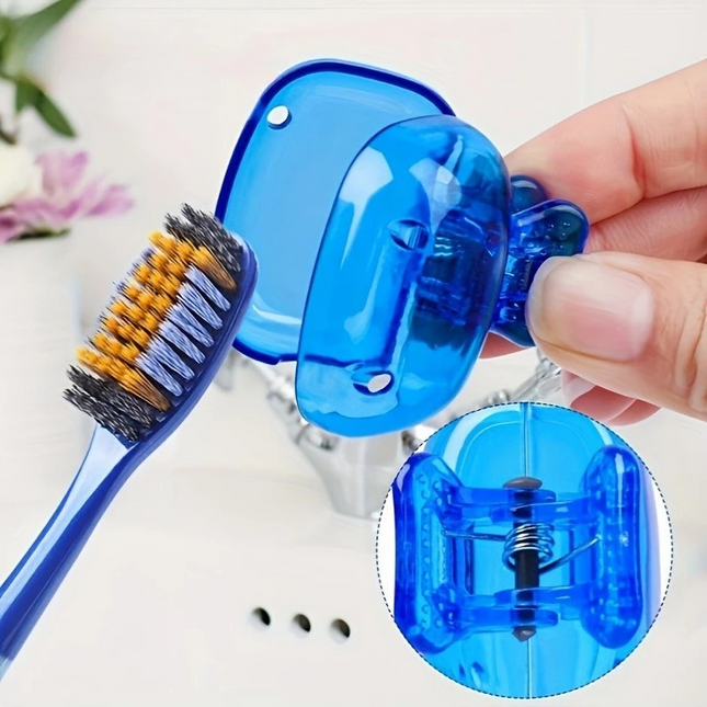 Toothbrush Head Covers – 4-Pack Travel Storage Caps in Random Colours