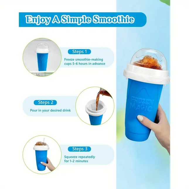 Silicone Slushie Maker Cup – DIY Frozen Magic Squeeze Cup for Instant Refreshing Treats!
