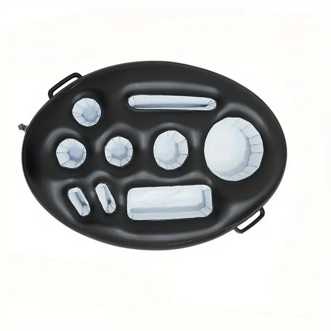 Inflatable Pool Cup Holder, Party Inflatable Tray, Pool Water Drink Keg, Perforated Self Service Cup Seat Floating Mat