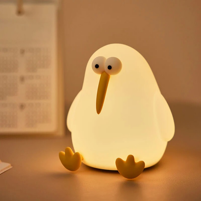Kiwibird Night Light – Soft Silicone Touch Lamp with 3-Level Brightness for Bedrooms