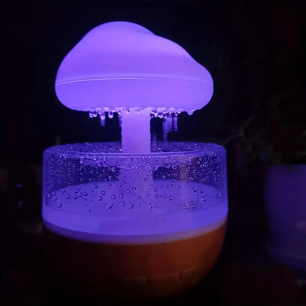 Raindrop Design Night Light & Humidifier – USB Rechargeable, Silent Air Moisturizer for Bedrooms, 4L Capacity
