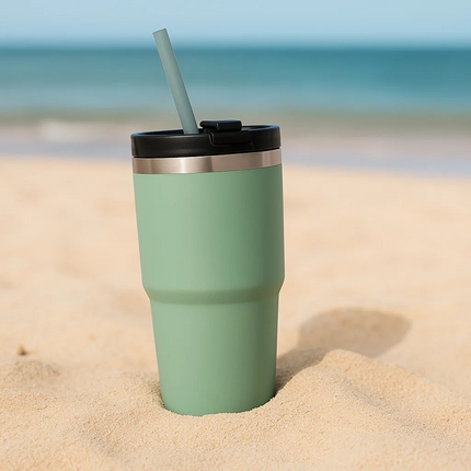 20oz Ice Topper Cup – Portable Double-Layer Stainless Steel Insulated Car Cup