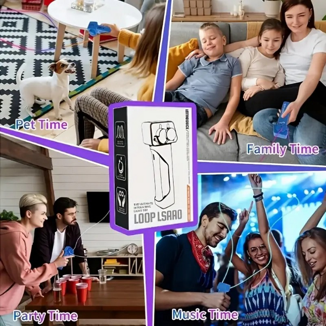 Luminous Electric Rope Launcher – Handheld LED Flinging Toy for Parties & Outdoor Fun 🔦🚀🎉