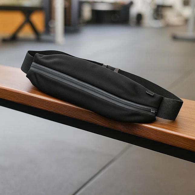 hidden waist belt bag black