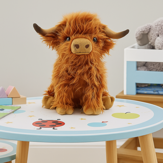 Highland Cow Plush Toy 27cm soft stuffed animal cute cartoon gift Lowkey Gifts NZ