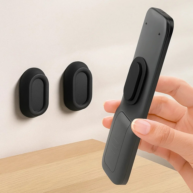 Magnetic Wall-Mount Remote Holders – 2-Pack Lightweight Self-Adhesive Storage Brackets