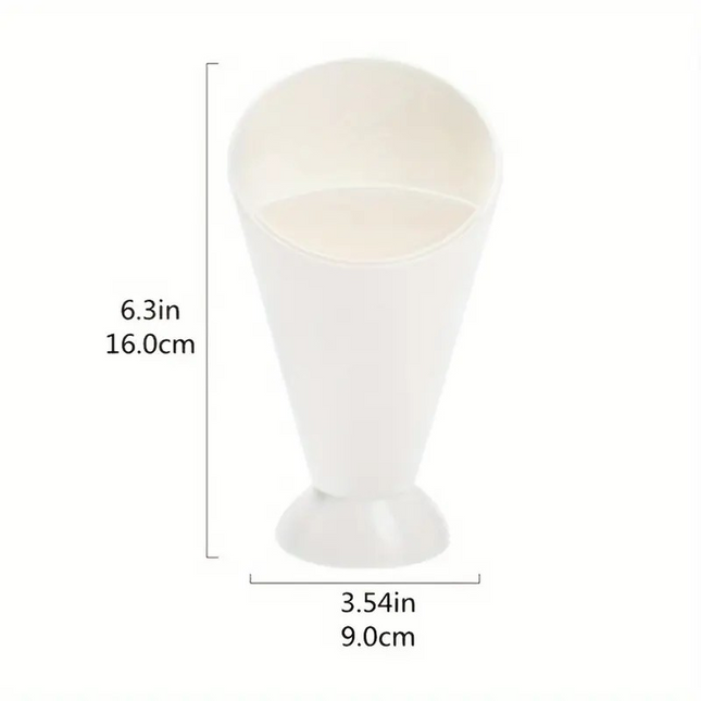 Dual-Compartment French Fry Cup with Integrated Sauce Holder – Perfect for Dipping on the Go