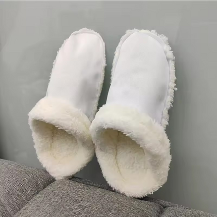 Winter Warm Plush Insoles Inserts Removable Sleeve for Clogs Slippers