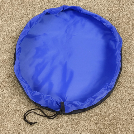 kids play storage mat blue