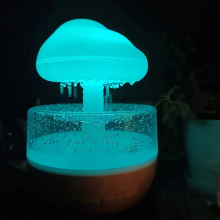 Raindrop Design Night Light & Humidifier – USB Rechargeable, Silent Air Moisturizer for Bedrooms, 4L Capacity