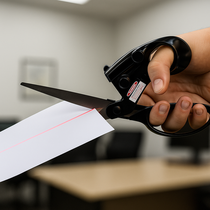 Laser guided scissors – precision cutting tool with built-in laser guide – unique home and craft gift – Lowkey.co.nz New Zealand gift store
