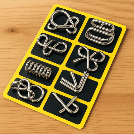 metal mind games puzzle yellow
