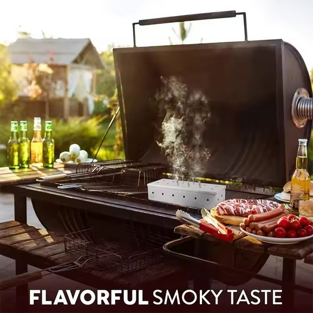 Smoker Box for Wood Chips Stainless Steel Bbq