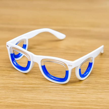motion sickness glasses blue and white for adults