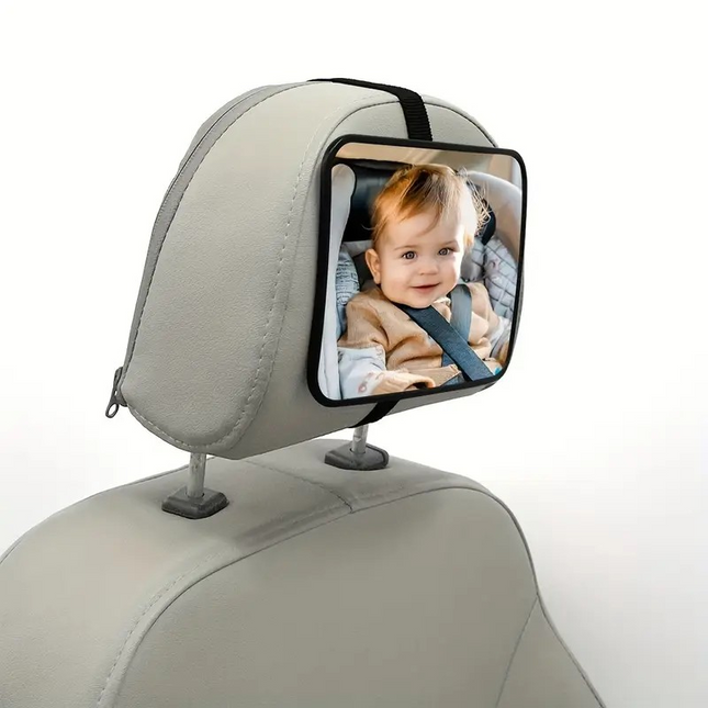 Rear View Baby Mirror for Car – Square Safety Seat Mirror for Easy Backseat Monitoring 🚗👶🔍