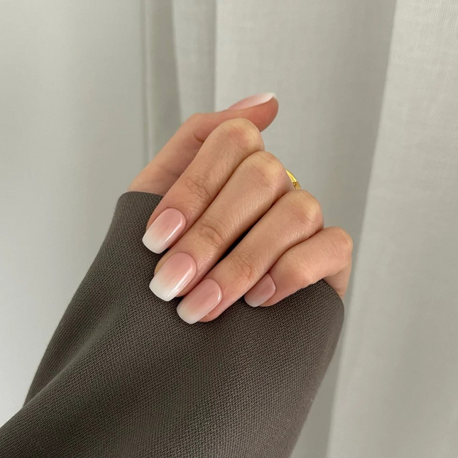 ombre square Gel press on nails by pressing nails new zealand