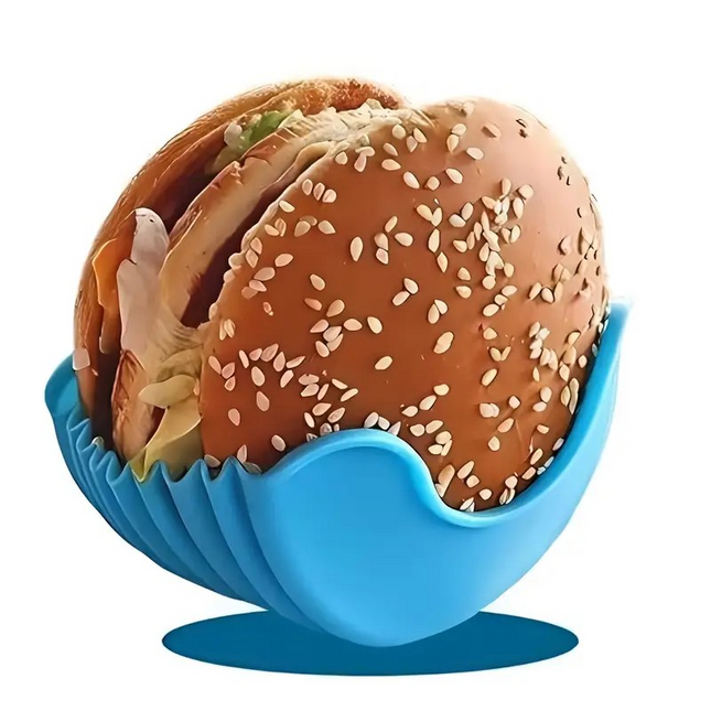 Reusable silicone burger holder keeping burger neat clean BBQ accessory NZ